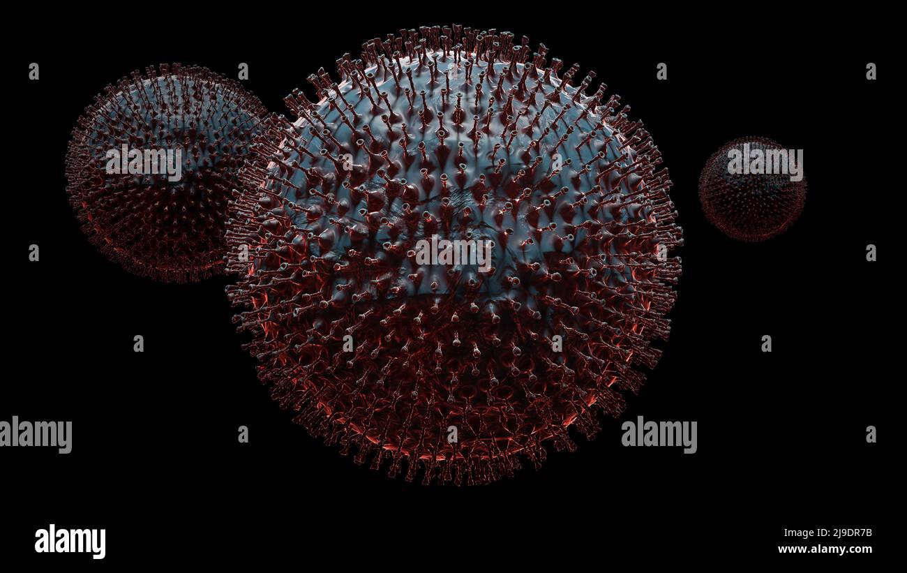 Coronavirus-Pandemie, Covid-19-Viren Hintergrund Stockfoto