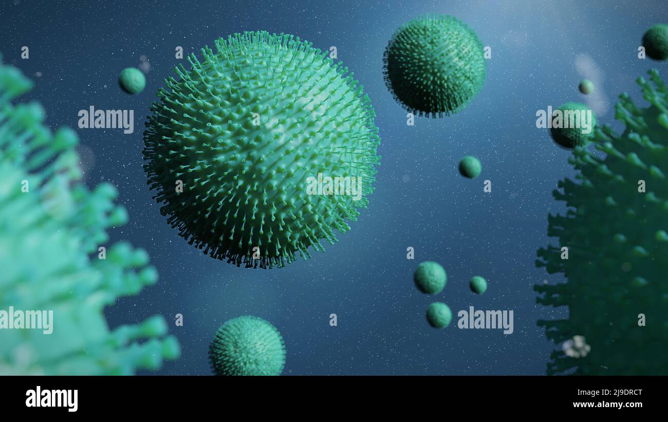 Covid-19-Virus, Coronavirus-Epidemie, gesundheitsgefährdende Influenzaviren Stockfoto