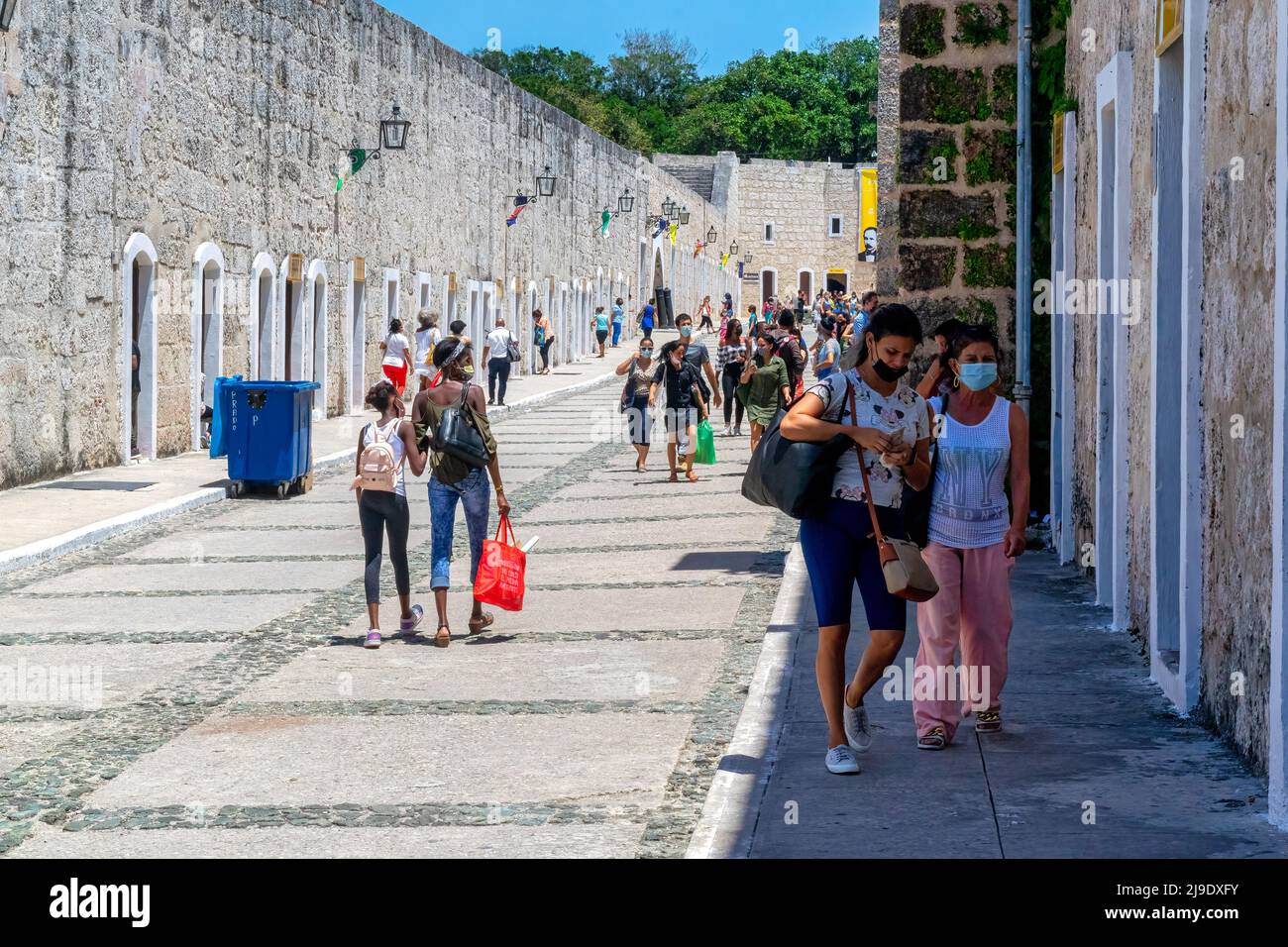 Havanna Buchmesse jährliche Veranstaltung in La Cabana Fort oder Festung, Kuba Stockfoto