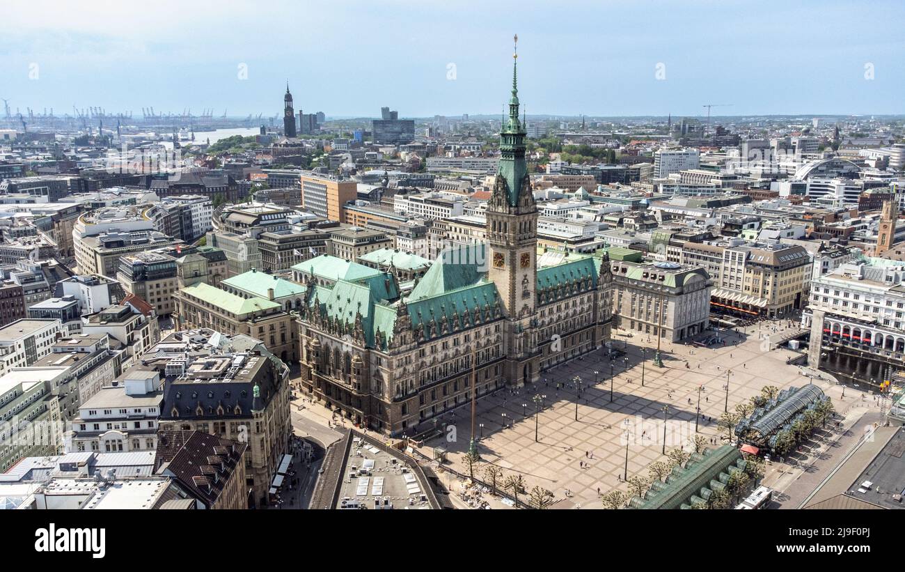 Rathaus, Rathaus, Hamburg, Deutschland Stockfoto