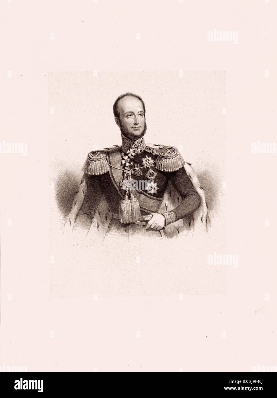 Porträt von Wilhelm II. Aus den Niederlanden. William II. (Niederländisch: Willem Frederik George Lodewijk, anglikiert als William Frederick George Louis; 1792–184 Stockfoto