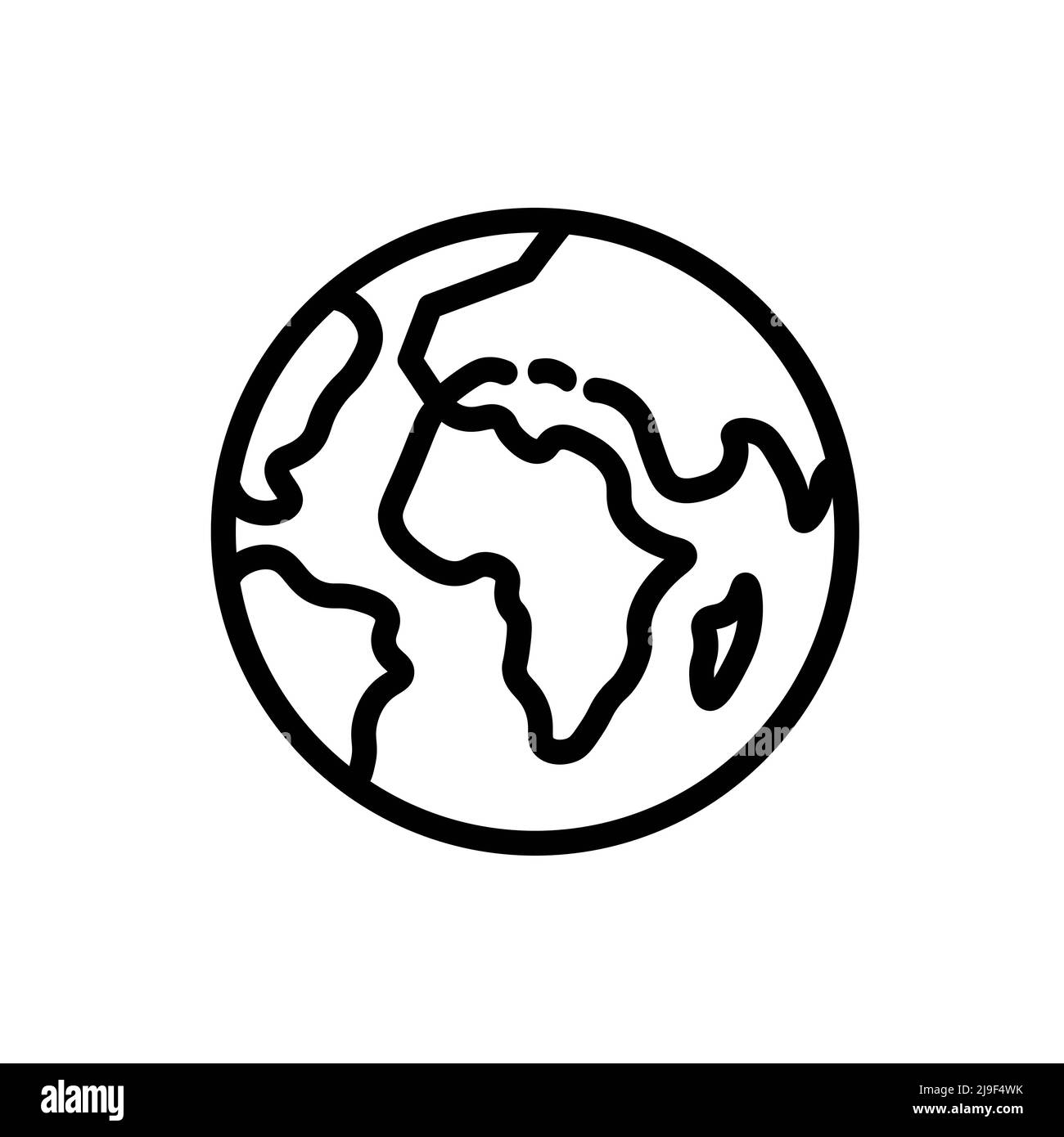 Symbolvektor für den Globus. Symbol „Planet Erde“ Stock Vektor