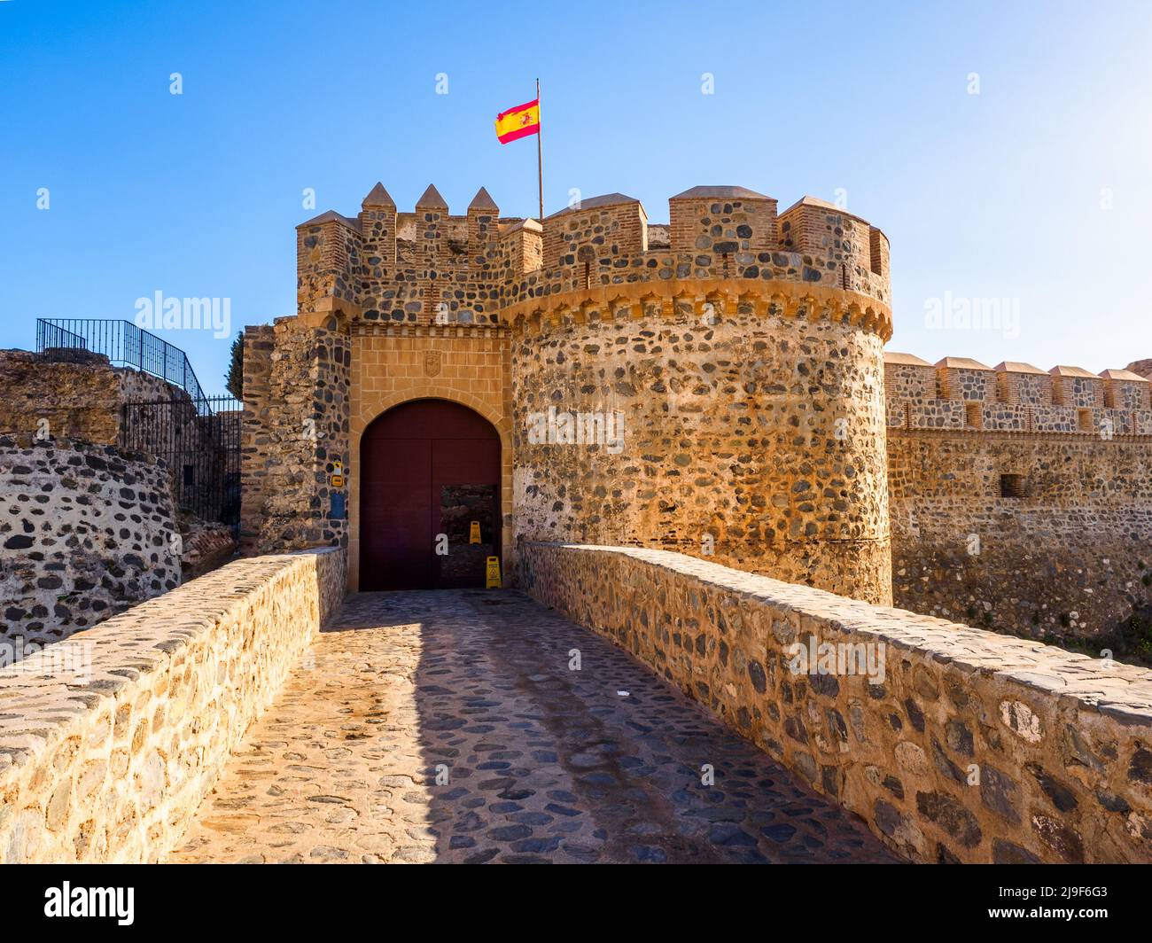 Castillo de San Miguel (Burg von San Miguel) in Almunecar - Granada, Spanien Stockfoto