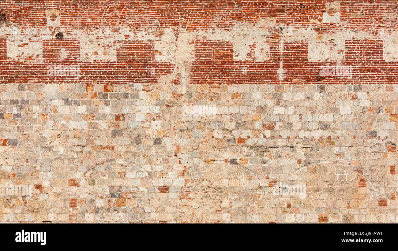 Pisa mittelalterliche Mauern Ruinen als Hintergrund Stockfoto