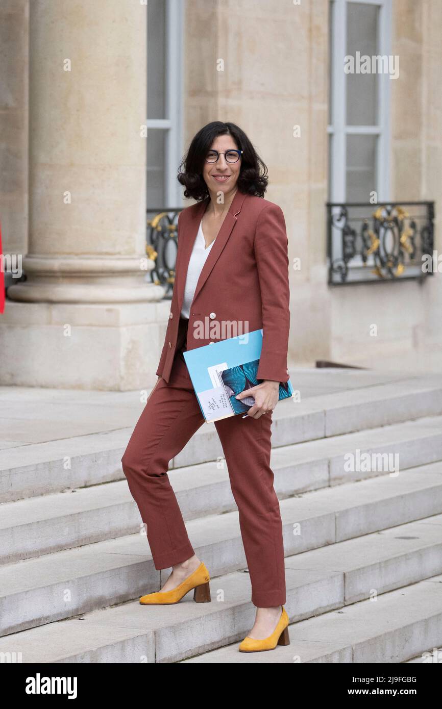 The Elysee Presidential Palace in Paris, 23. Mai 2022. Am 23. Mai 2022 trifft der französische Kulturminister Rima Abdul Malak zum ersten minister des rates im Pariser Elysee-Palast ein. Foto von Eliot Blondt/ABACAPRESS.COM Stockfoto