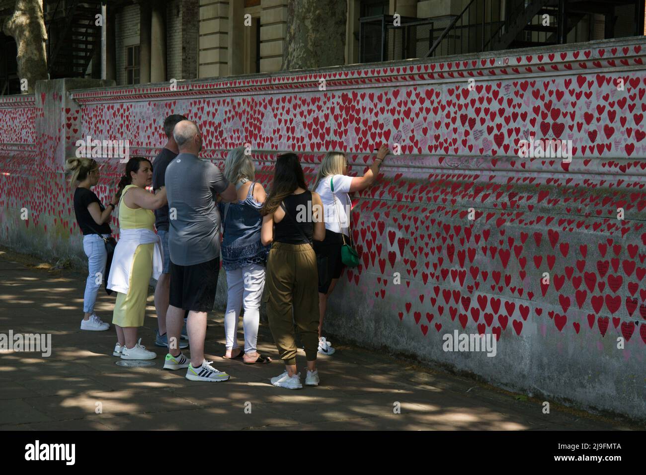 Die National Covid Memorial Wall London Stockfoto