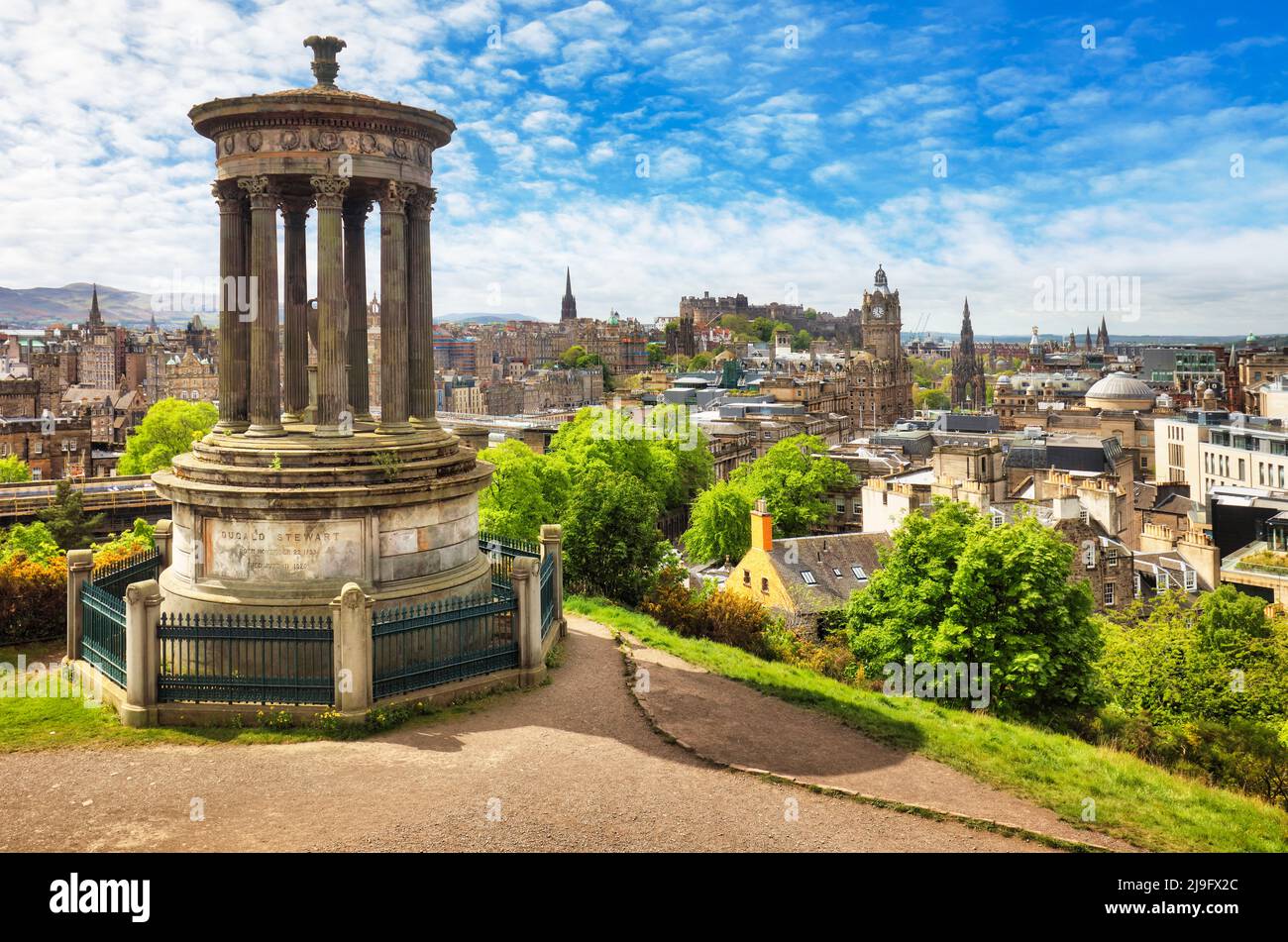 Schöne Aussicht auf die Altstadt von Edinburgh, Schottland Stockfoto