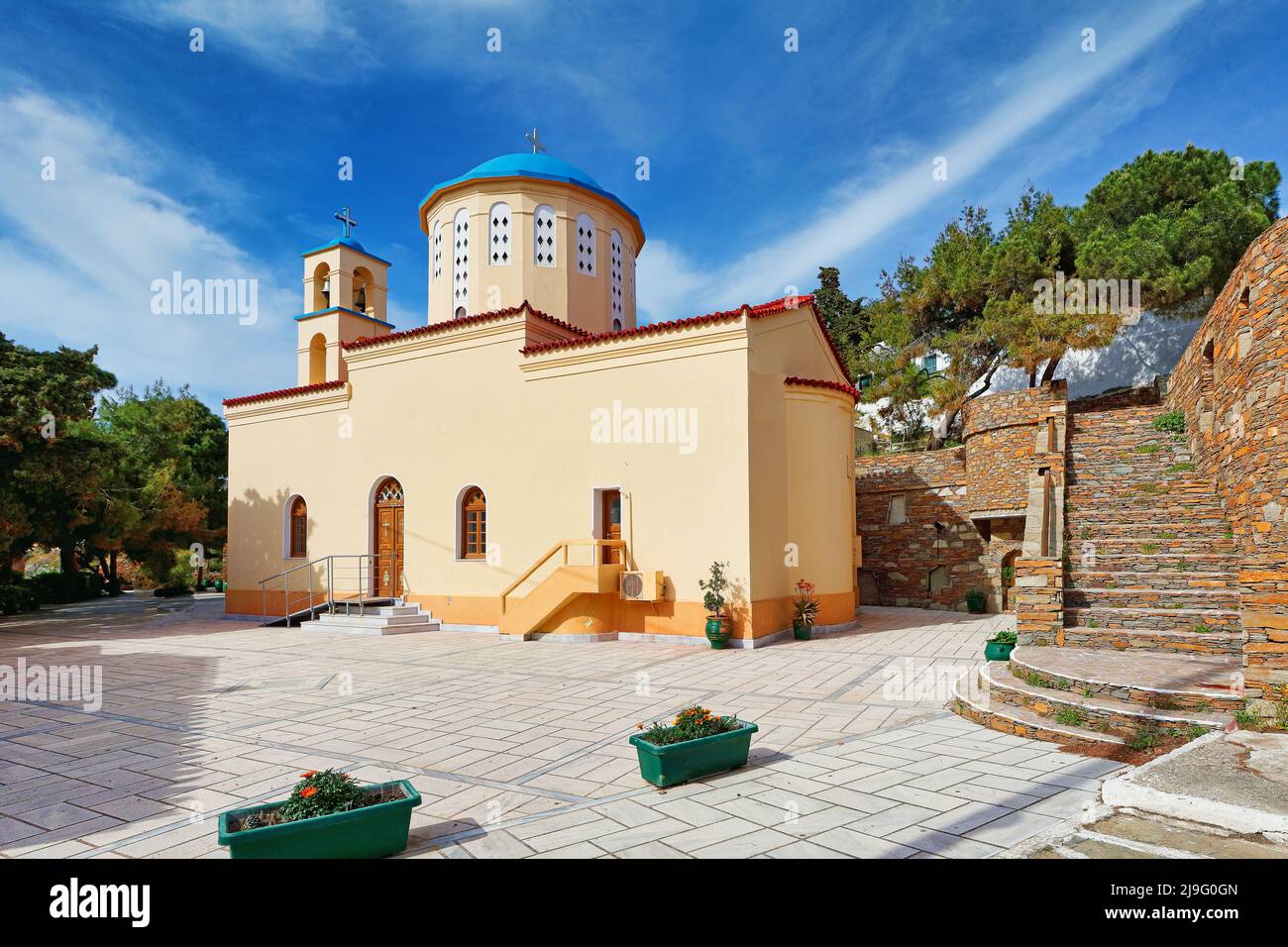 Die Kirche von Panagia Kanala der Insel Kythnos, Griechenland Stockfoto