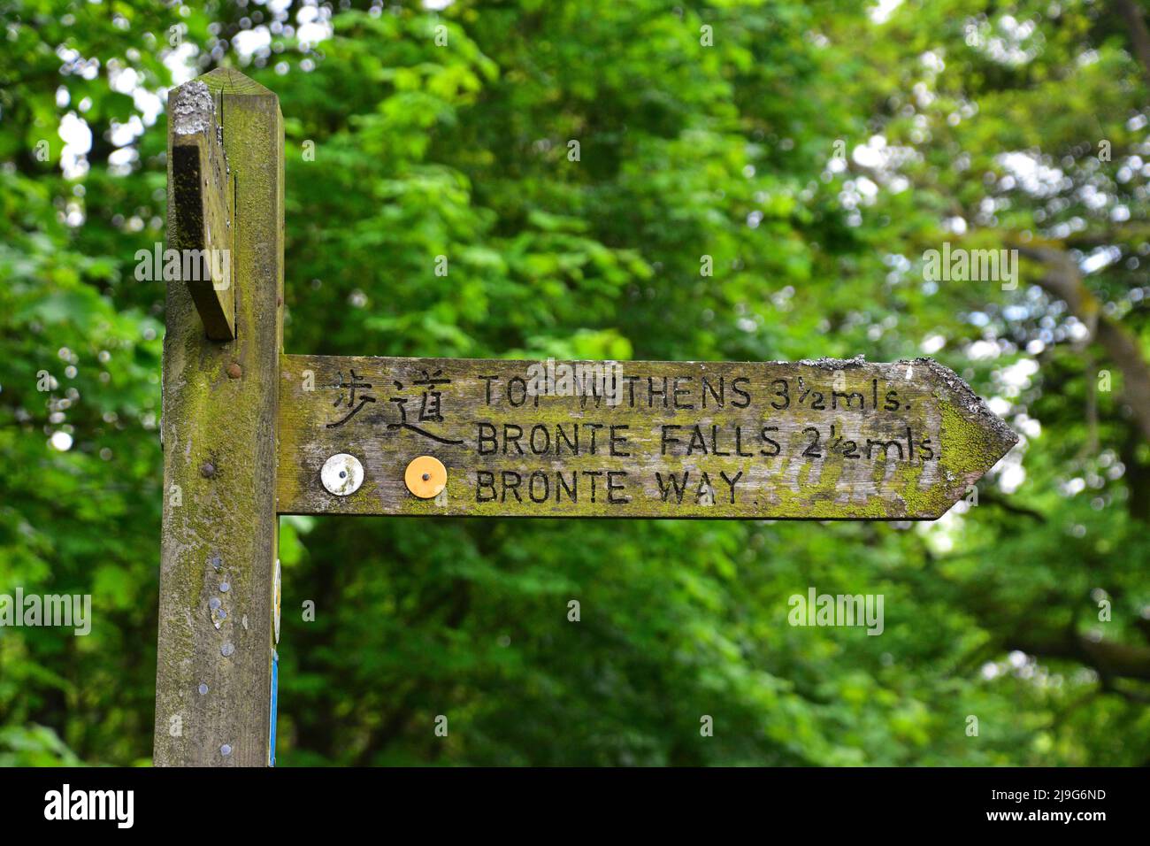 Bronte Way, nach Bronte Waterfalls and Top Withens, Haworth, Pennines, West Yorkshire Stockfoto