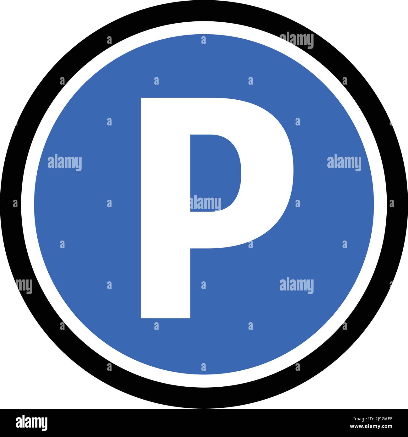 Auto Silhouette und Parkplatz Zeichen Vektor-Symbol. Einfache Illustration in flacher Ausführung. Bearbeitbarer Vektor. Stock Vektor