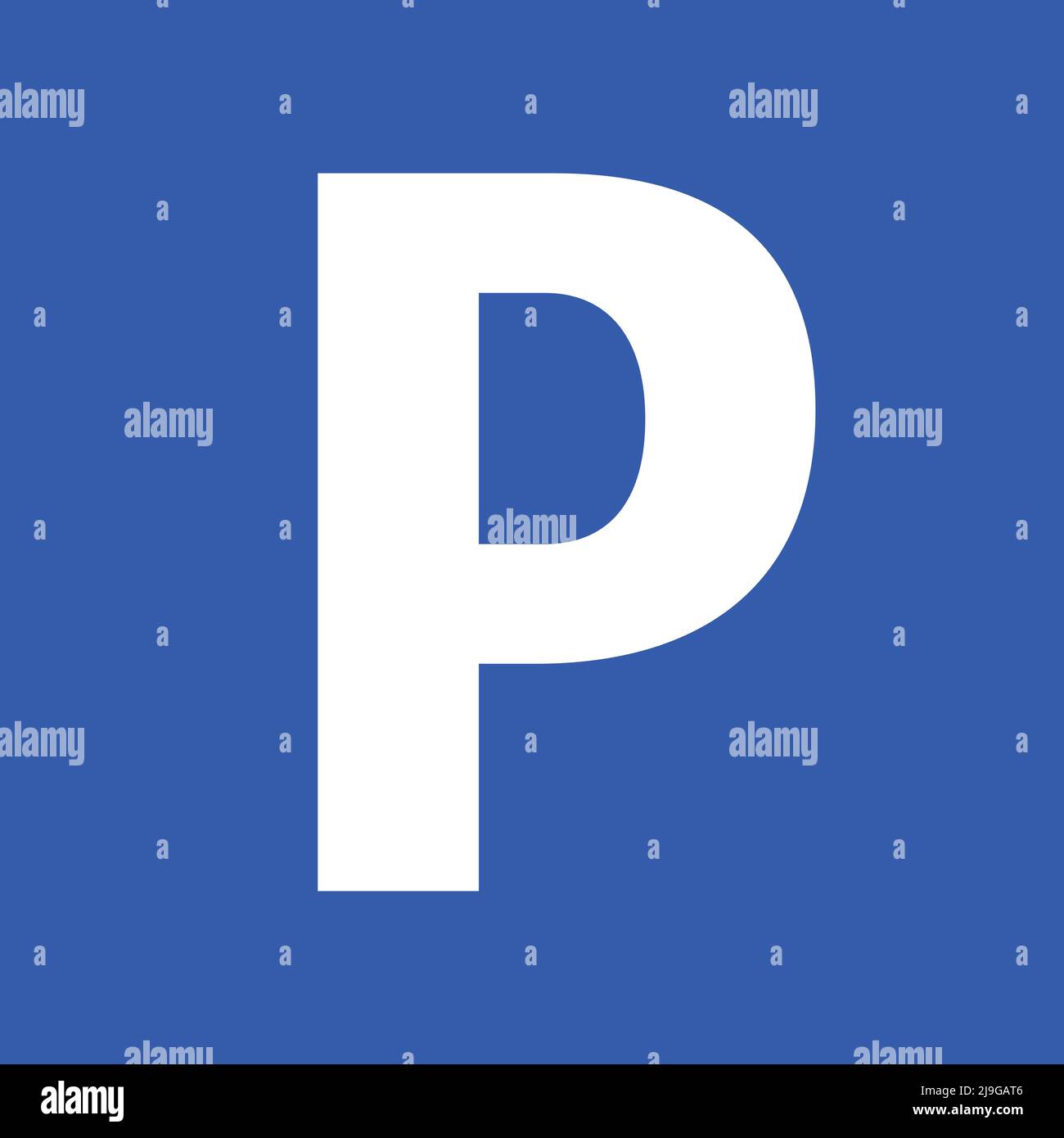 Einfaches blaues Parkschild. Bearbeitbarer Vektor. Stock Vektor