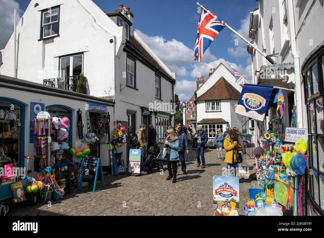 Lymington, Marktstadt, wunderschöne georgische Marktstadt im New Forest an der Küste zwischen Southampton und Bournemouth, England, Großbritannien Stockfoto