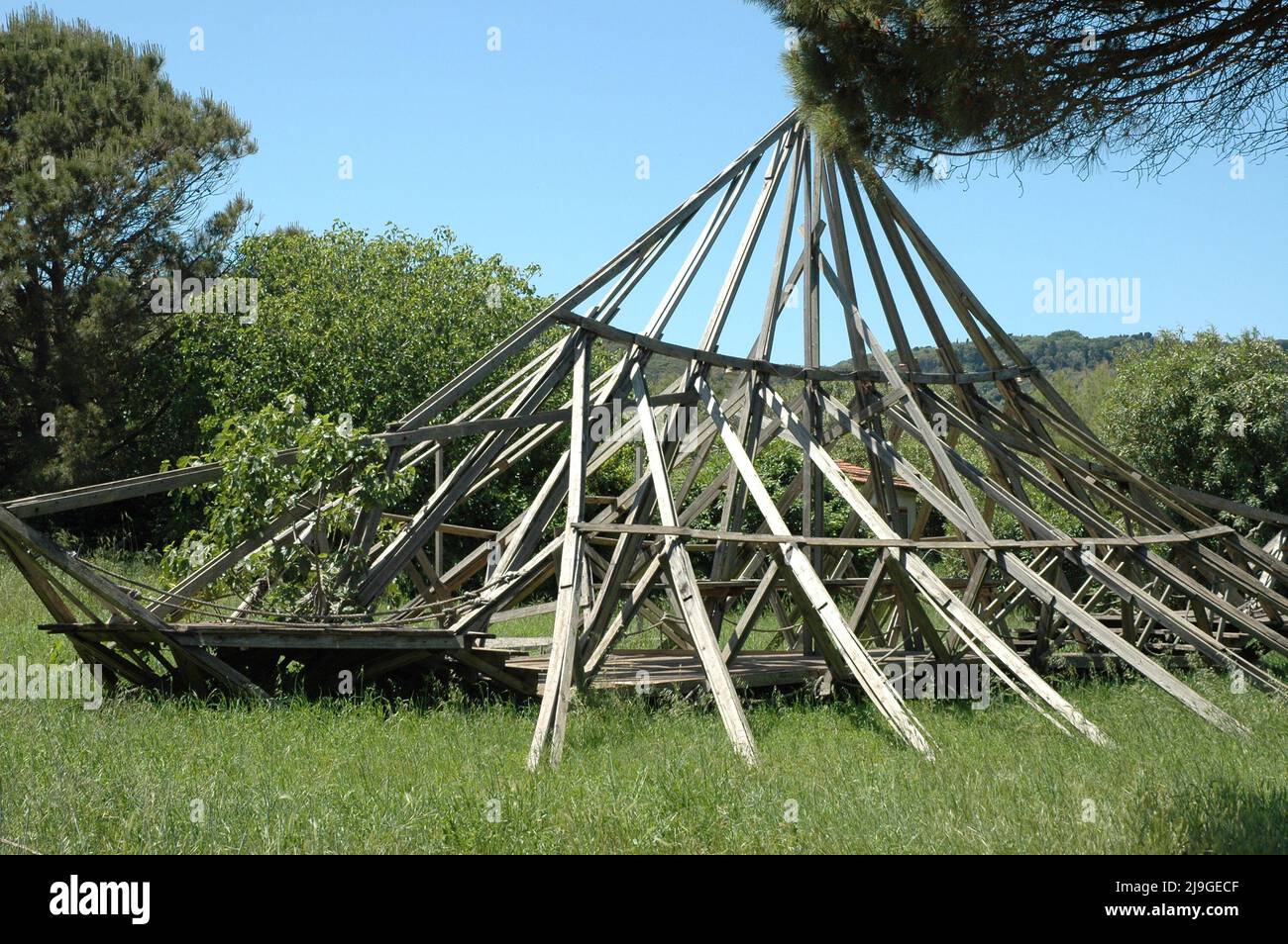 Barca di Origine Etrusca. Baratti . (Livorno) Stockfoto