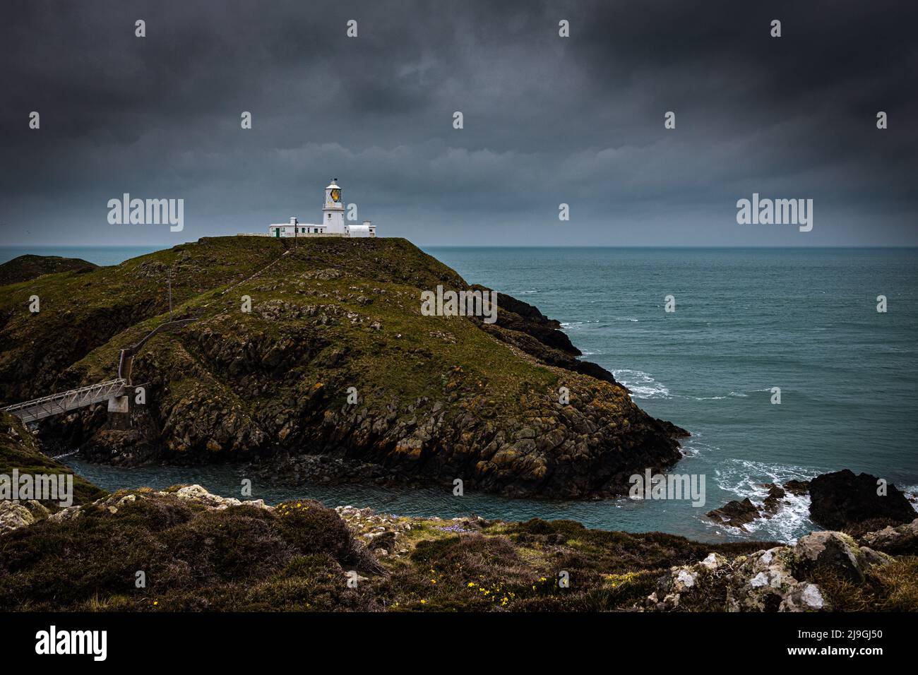 Stumble Head Lighthouse, Wales Stockfoto