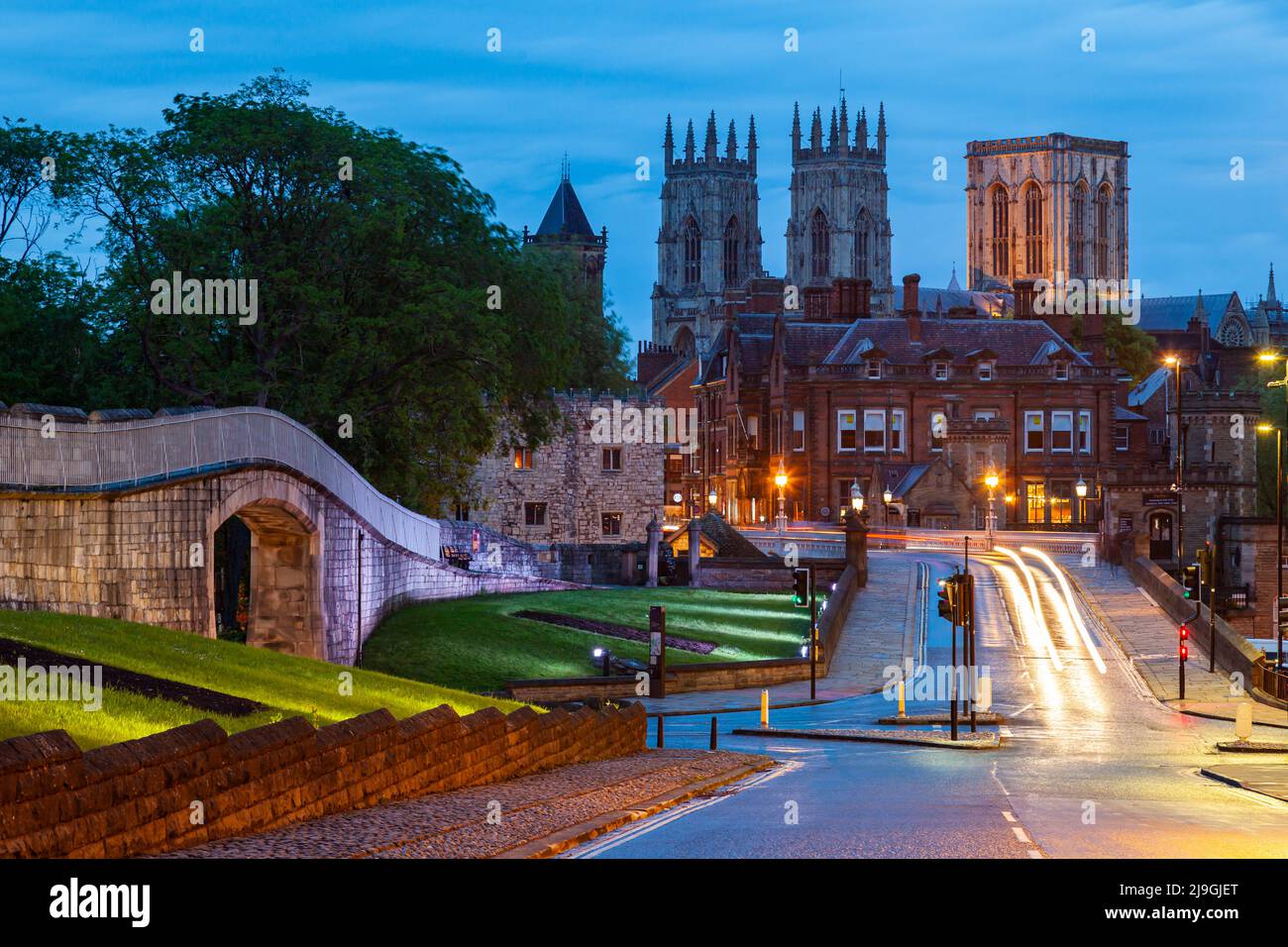 Abend im Zentrum von York, North Yorkshire, England. Stockfoto