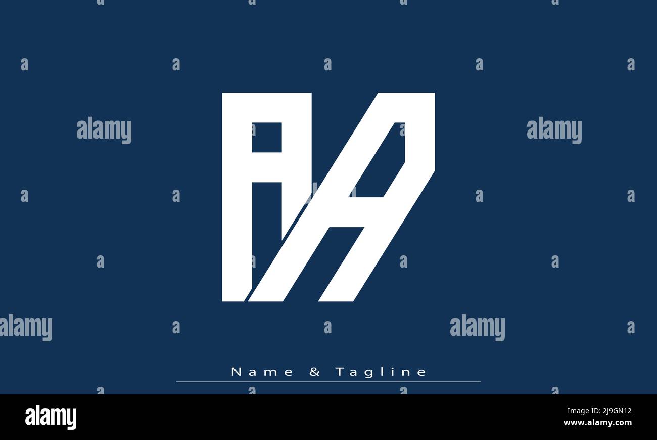Buchstabenbuchstaben Initialen Monogramm Logo AA Stock Vektor
