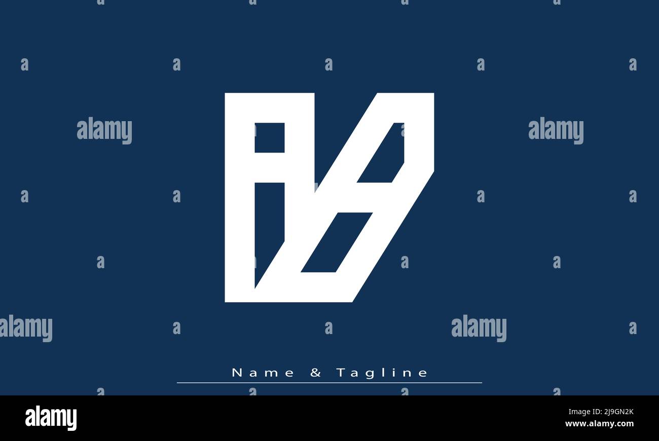 Alphabet Buchstaben Initialen Monogramm Logo ab , BA Stock Vektor