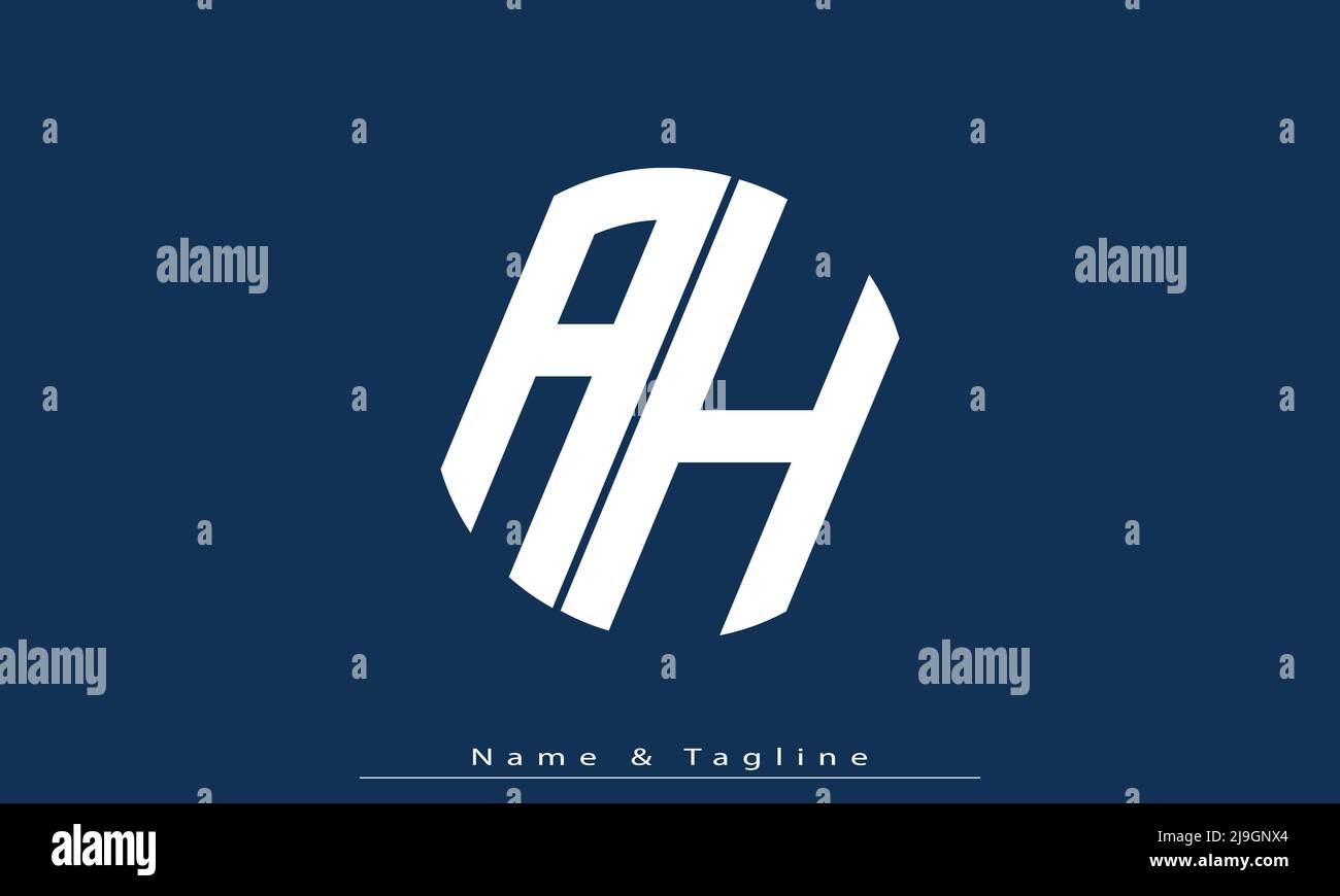 Alphabet Buchstaben Initialen Monogramm Logo AH , HA Stock Vektor