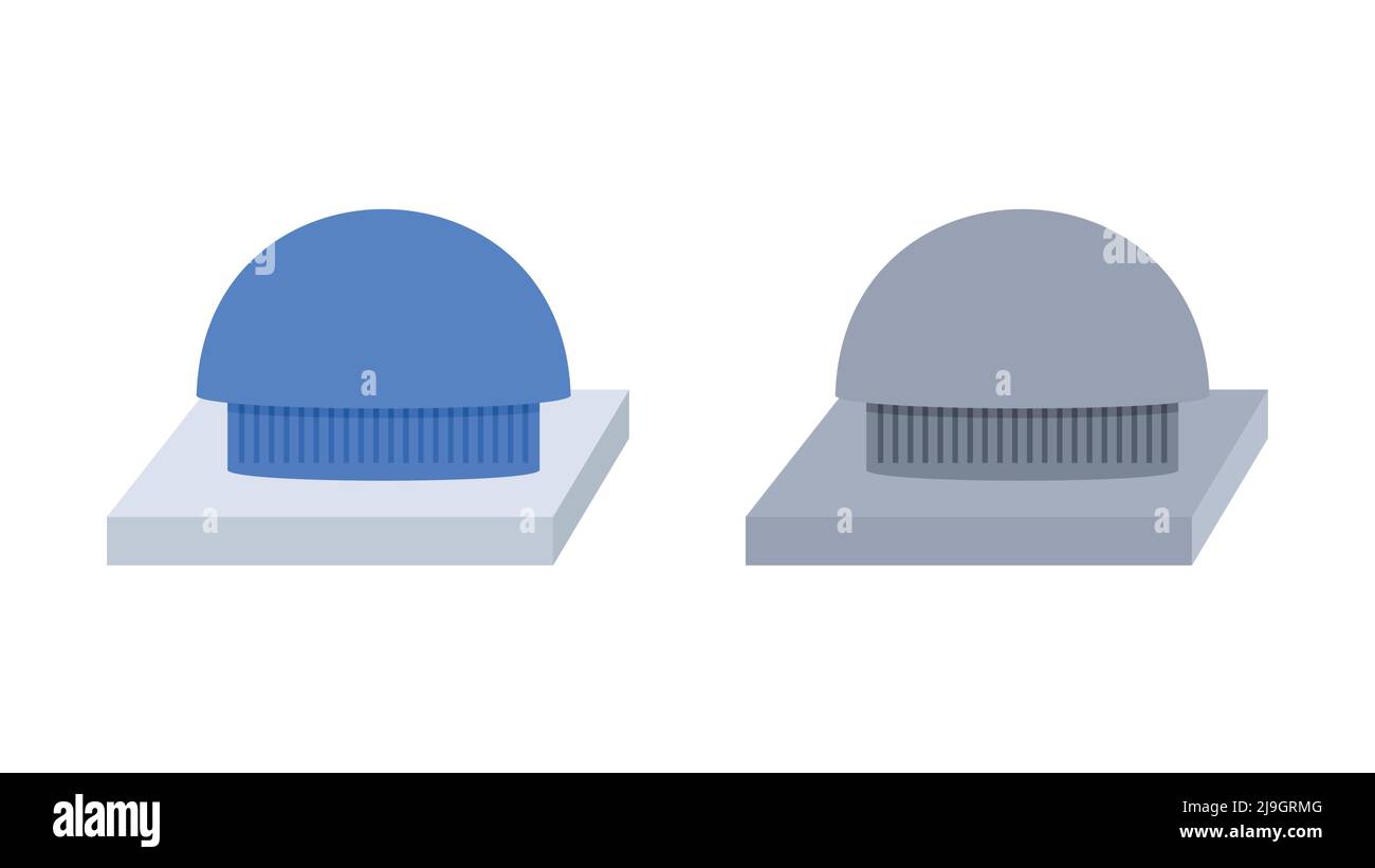Abbildung eines elektrischen Lüfters oder Ventilatorvektors auf weißem Hintergrund. Stock Vektor