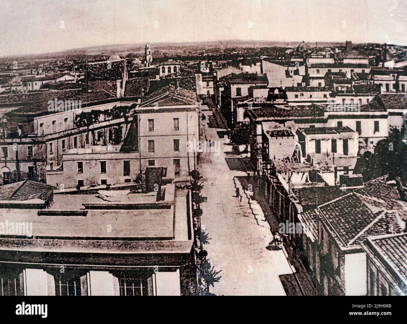 Alte Postkarte von Sassari, Sardinien, Italien Stockfoto