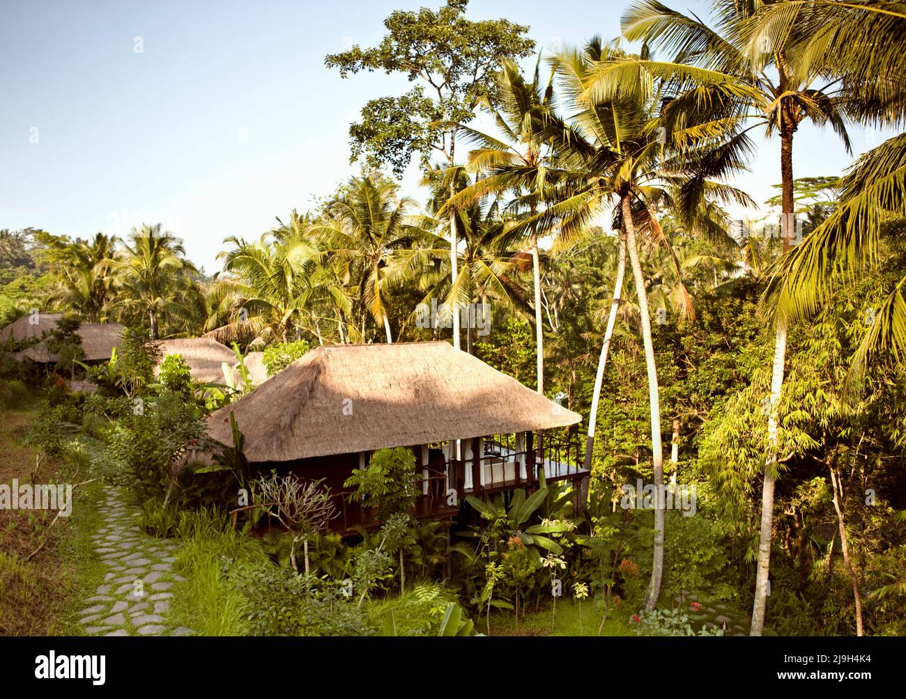 Villa mit Wellnessbehandlungen im Kayumanis Spa, Kayumanis Ubud Resort, Ubud, Bali, Indonesien. Stockfoto