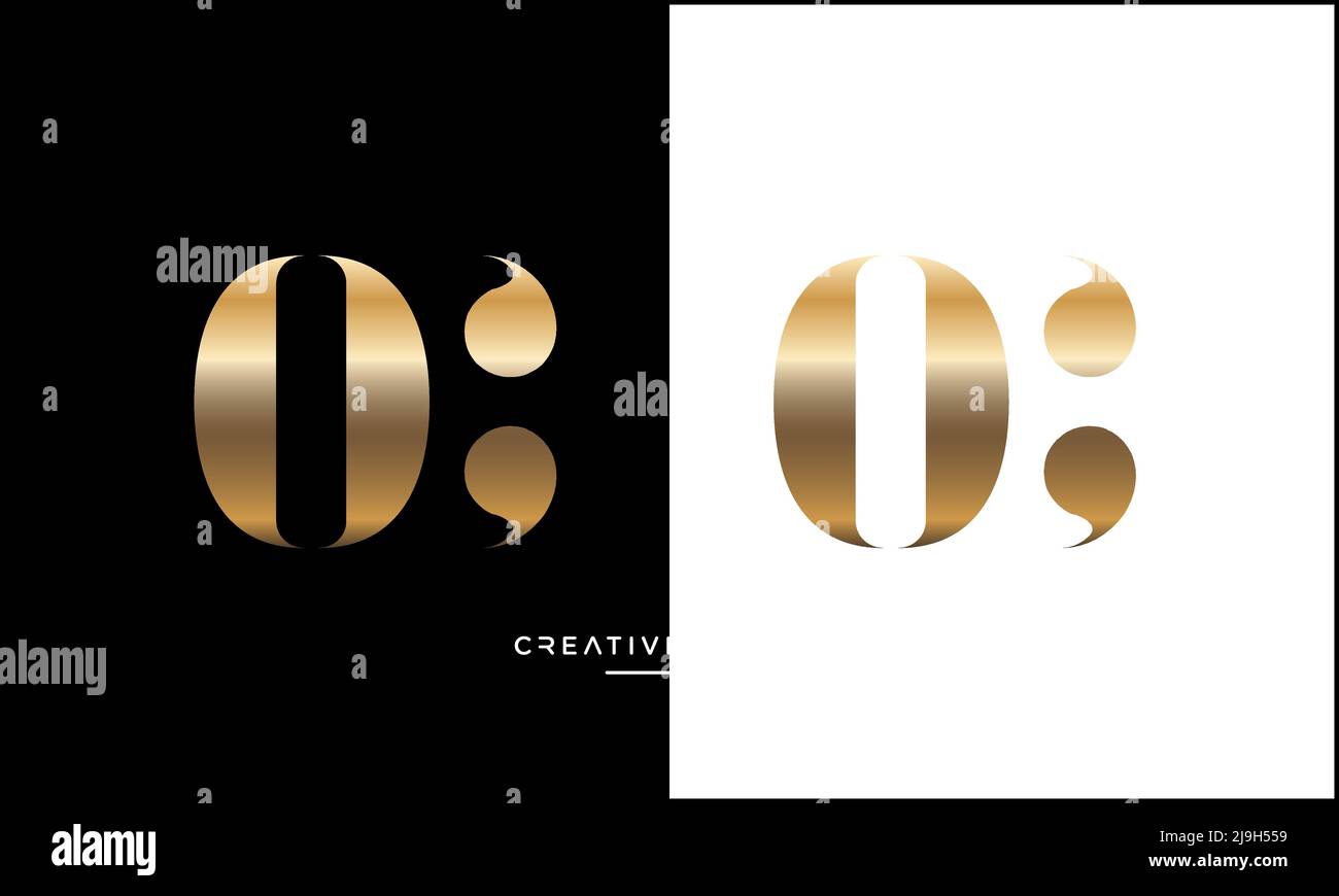 Alphabet Letters OC, CO Abstract Logo Vector Template Stock Vektor