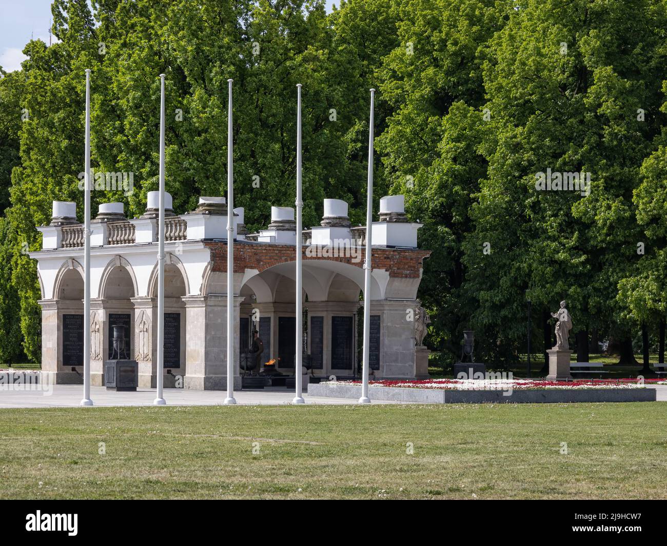 WARSCHAU, POLEN - 17. MAI 2022: Blick auf das Grab des unbekannten Soldaten Stockfoto