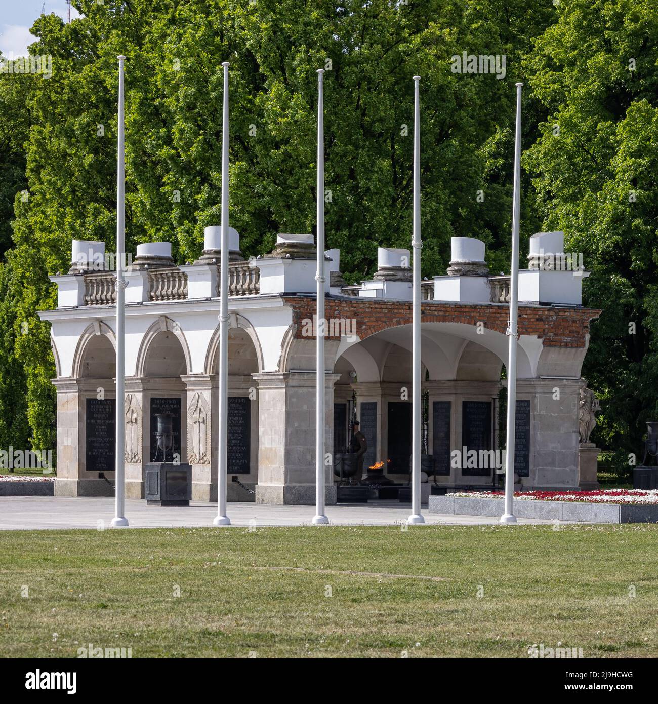 WARSCHAU, POLEN - 17. MAI 2022: Blick auf das Grab des unbekannten Soldaten Stockfoto