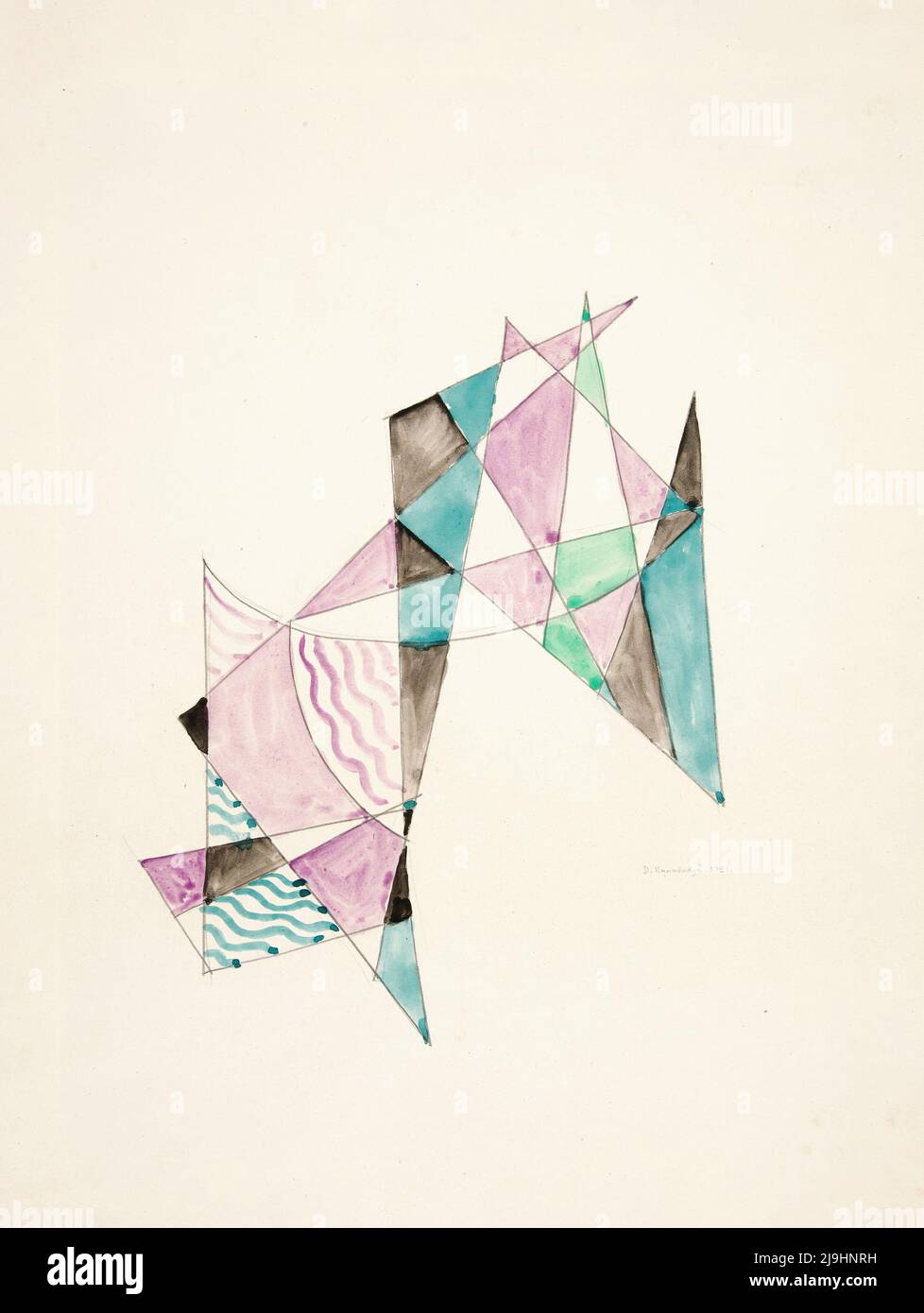 Kunst von David Kakabadzé - Abstraction based on Sails, IX (1921) Stockfoto