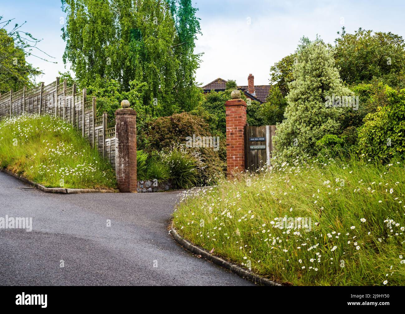 Der alte Eingang zu einem Landhaus. Stockfoto