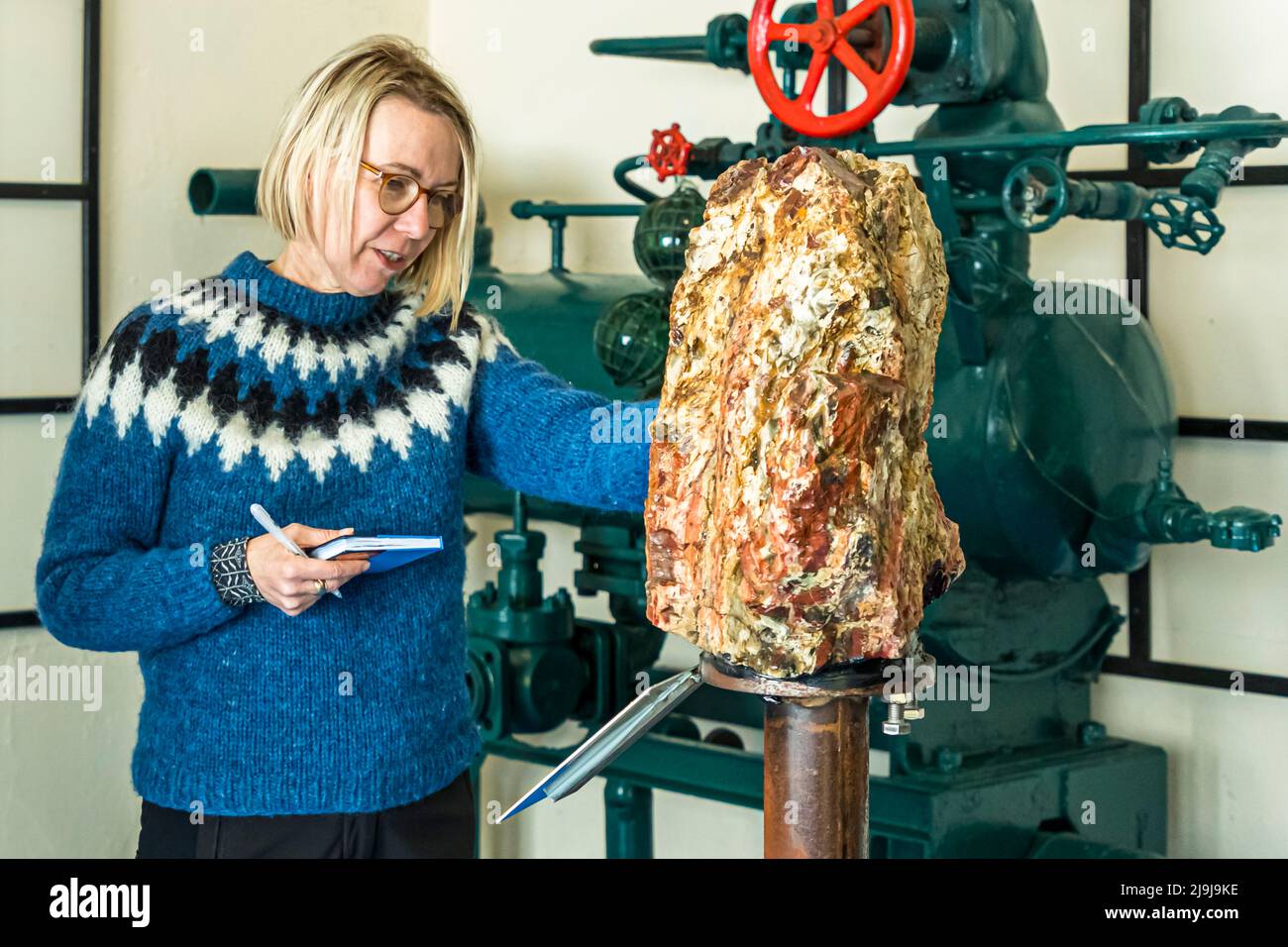 Jasper Wunschstein in der isländischen Brauerei Segull 67 Stockfoto