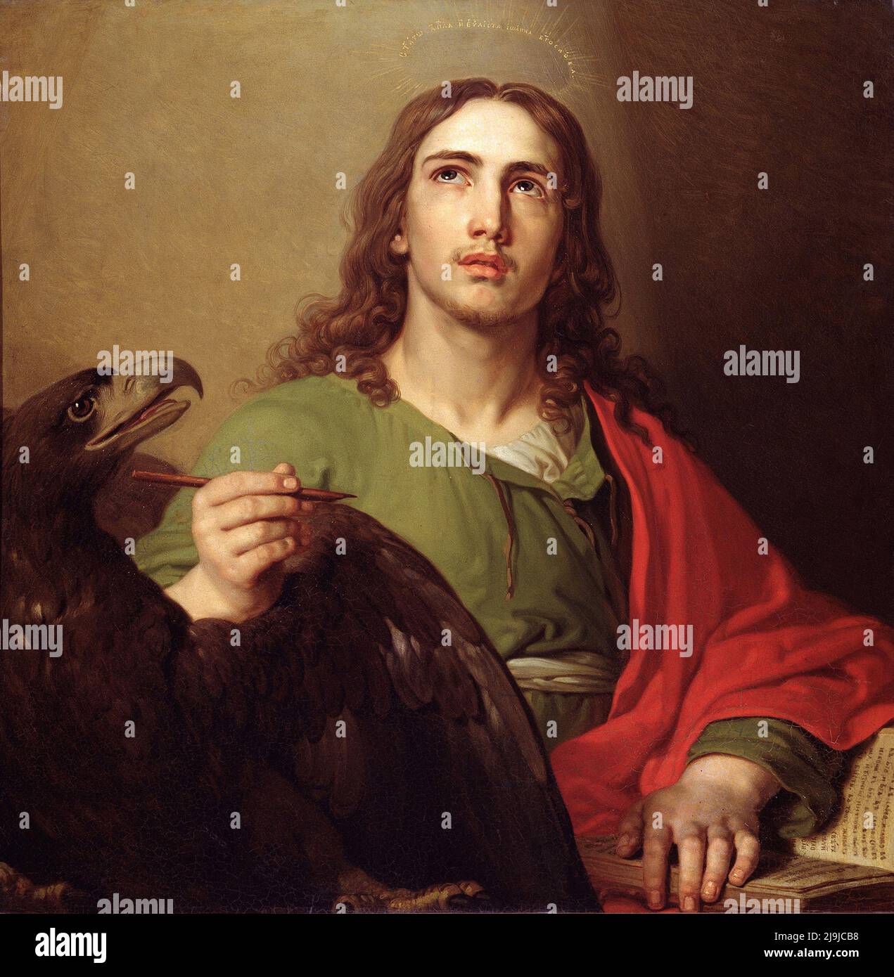 Der heilige Johannes und der Adler von Wladimir Borowikowski Stockfoto