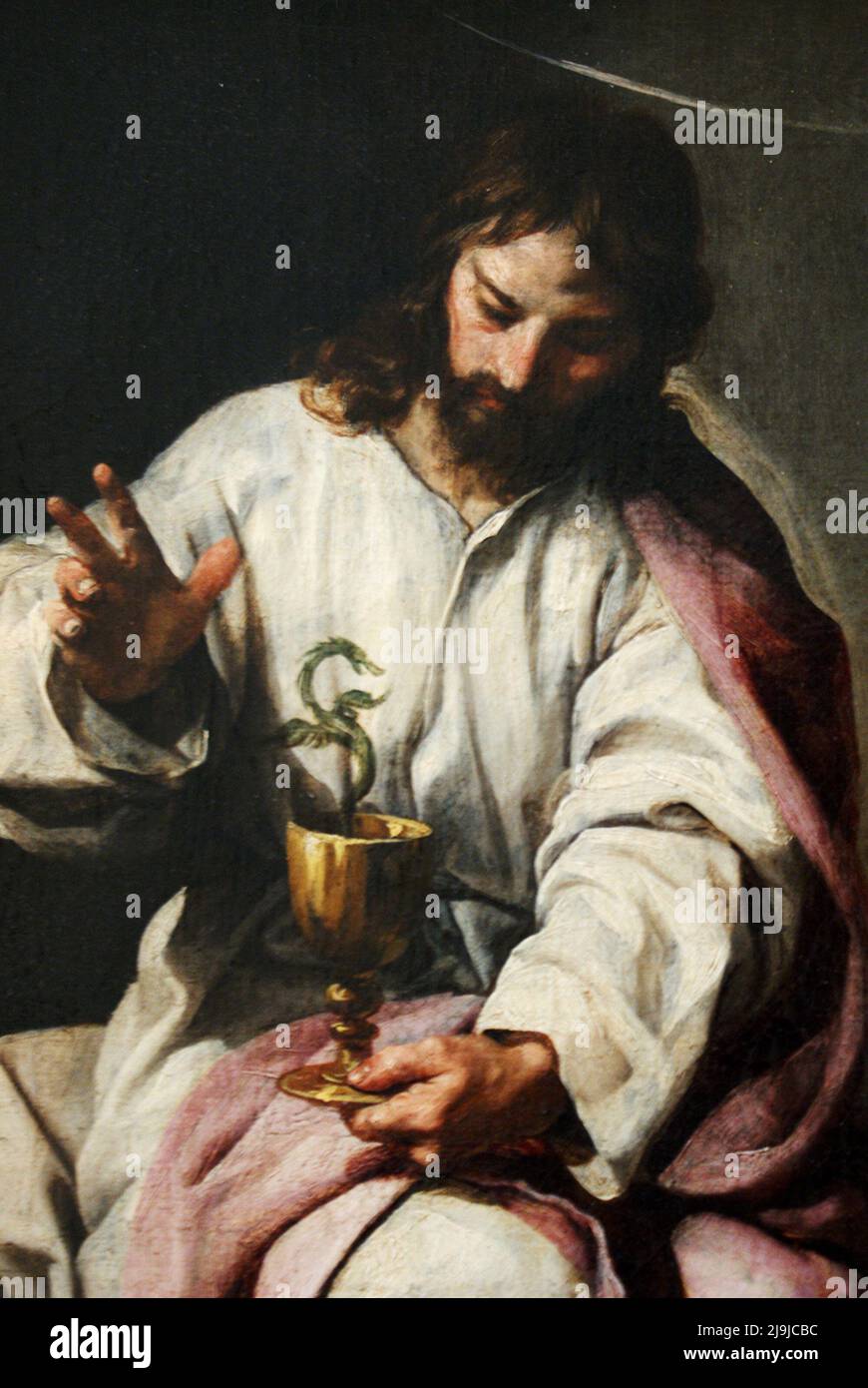 Der heilige Johannes und der vergiftete Becher von Alonzo Cano Stockfoto