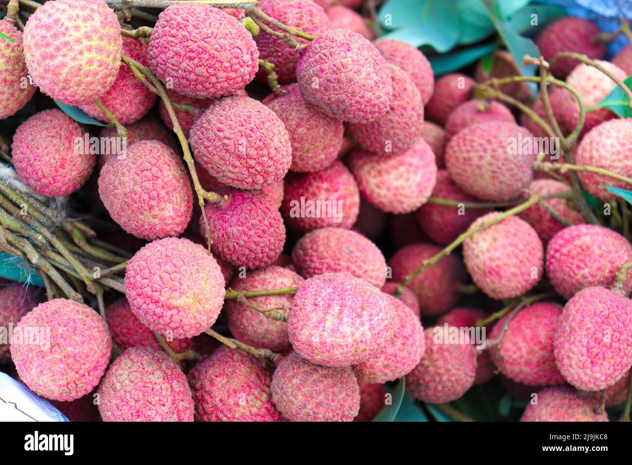 Leckere und gesunde Litchi-Haufen, so Shop für verkaufen Stockfoto