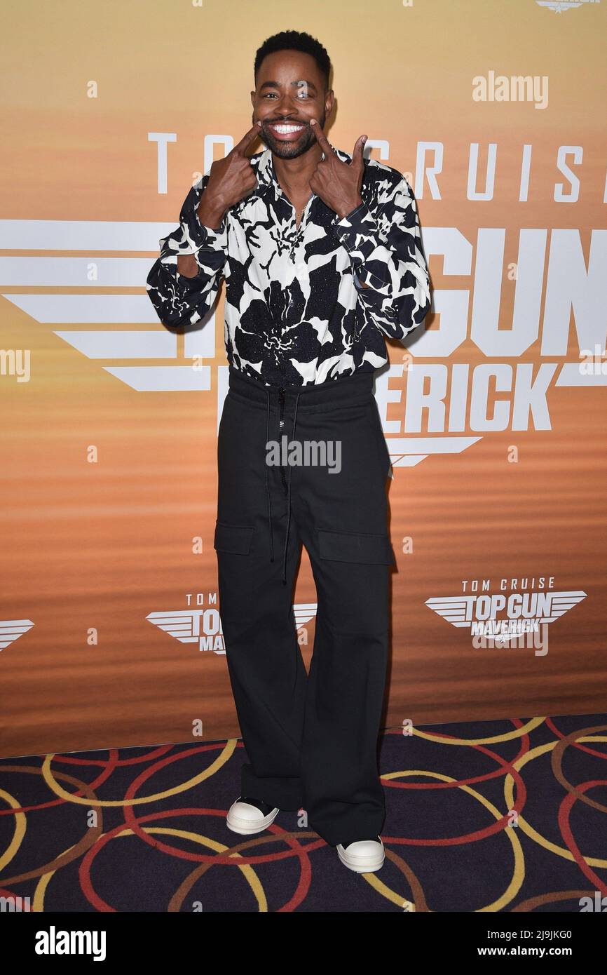 New York, NY, USA. 23.. Mai 2022. Jay Ellis bei der Ankunft für TOP GUN: MAVERICK New York Special Screening, AMC Magic Johnson Harlem 9, New York, NY 23. Mai 2022. Kredit: Kristin Callahan/Everett Collection/Alamy Live Nachrichten Stockfoto