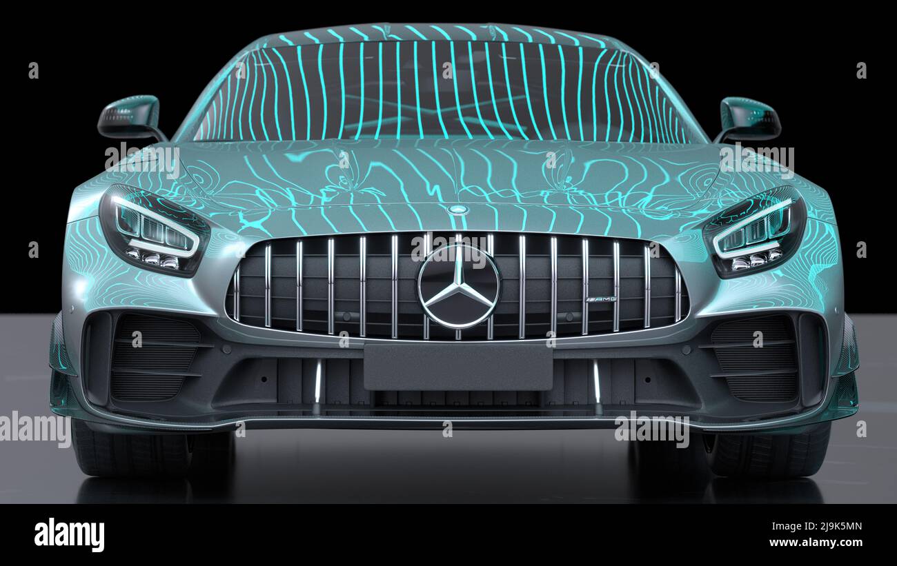 Mercedes-AMG GT R im Studio Stockfoto