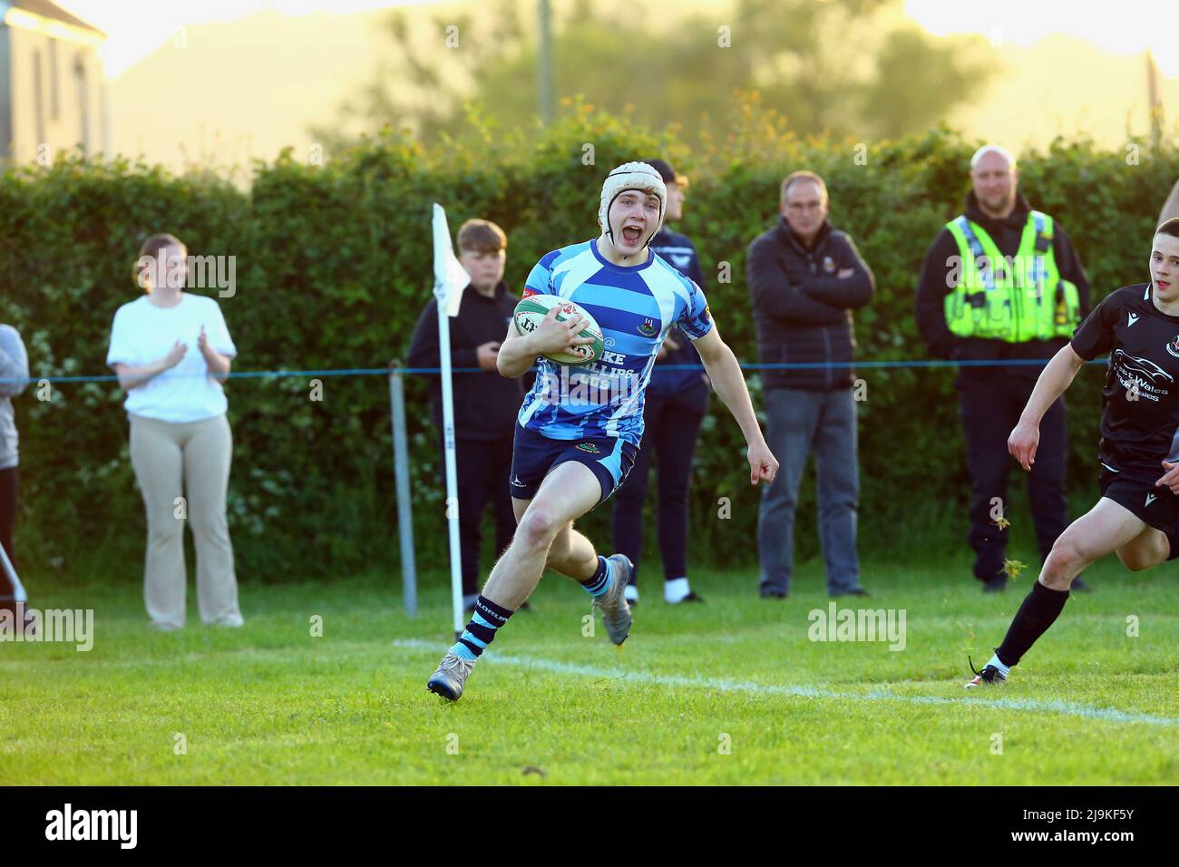 St löscht RFC Youth gegen Burryport RFC Youth Plate Finale 2022 Stockfoto