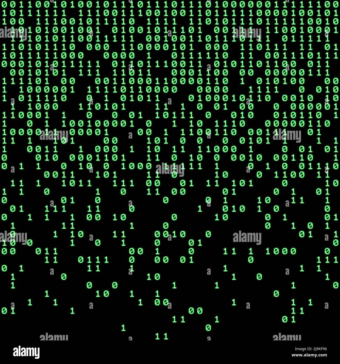 Kaskadierende Bits-Muster. IT-bezogenes Design. Stockfoto
