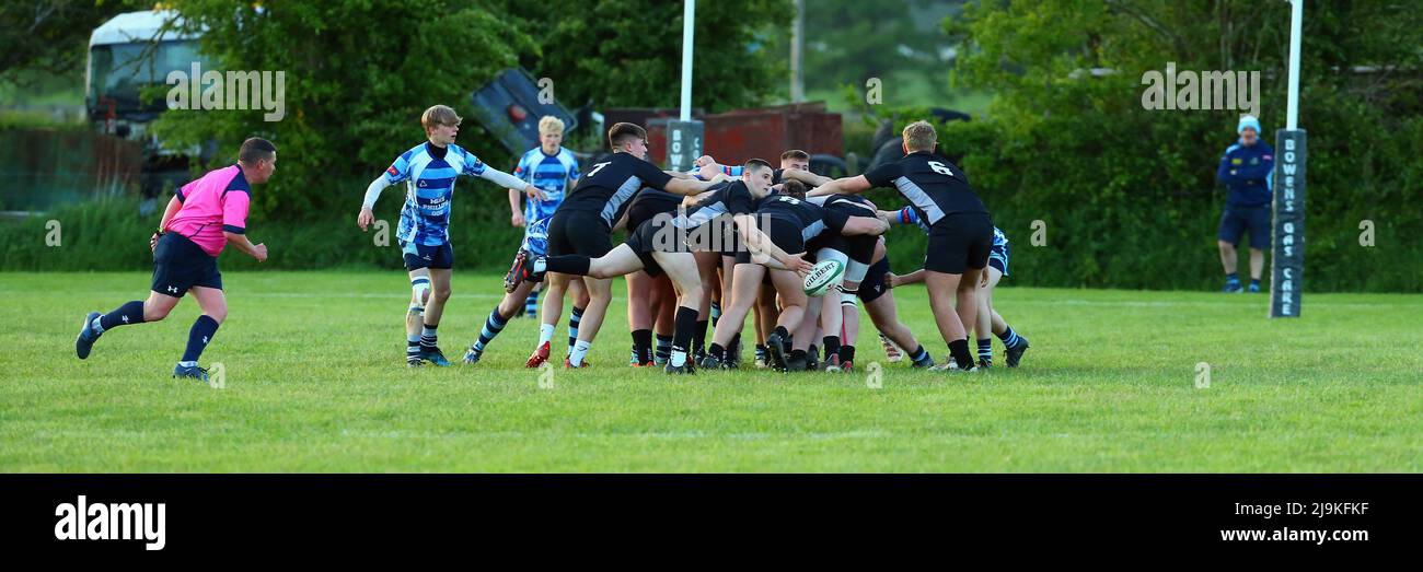 St löscht RFC Youth gegen Burryport RFC Youth Plate Finale 2022 Stockfoto