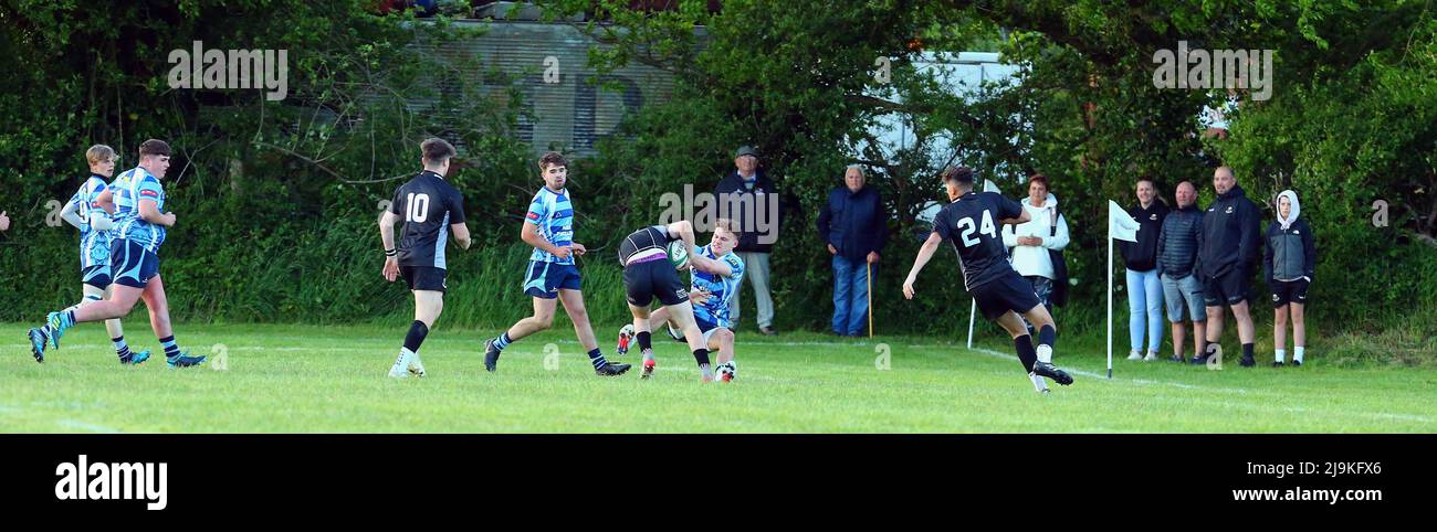 St löscht RFC Youth gegen Burryport RFC Youth Plate Finale 2022 Stockfoto