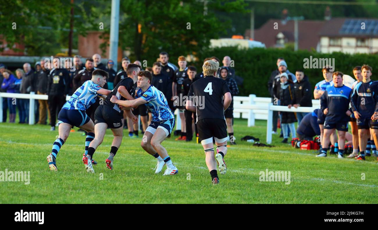 St löscht RFC Youth gegen Burryport RFC Youth Plate Finale 2022 Stockfoto