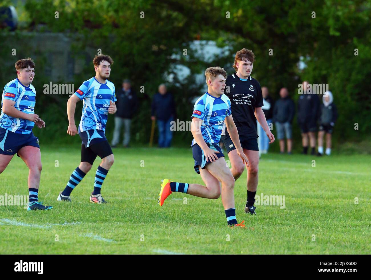 St löscht RFC Youth gegen Burryport RFC Youth Plate Finale 2022 Stockfoto