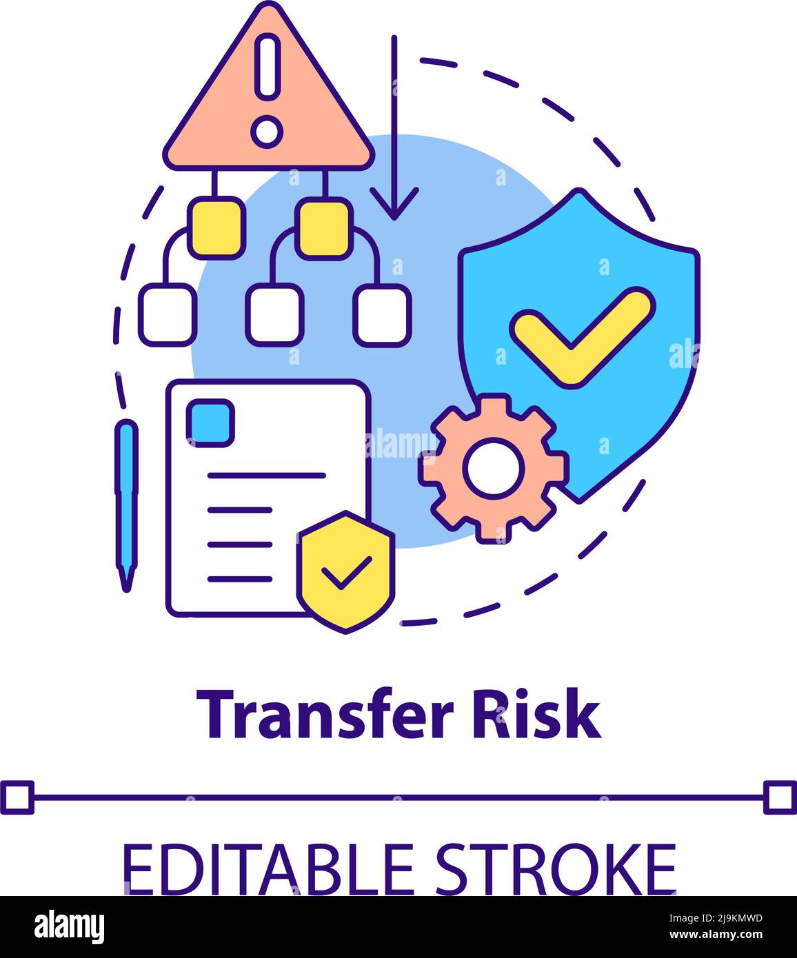 Symbol für das Konzept des Übertragungsrisikos Stock Vektor