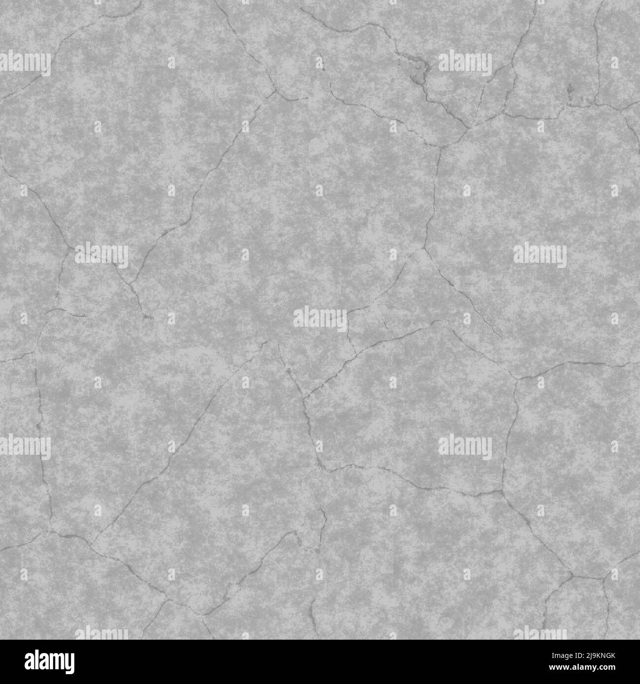 Grau gesprungene Betonwand. Abstrakter Hintergrund. Nahtlose Musterdarstellung Stockfoto