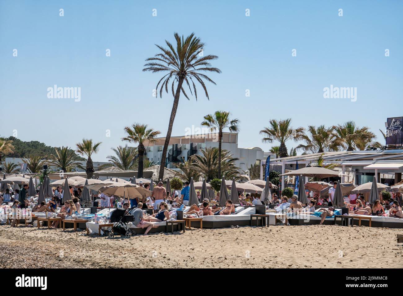Nassau Beach Club, Playa d´en Bossa, Ibiza, Eivissa Stockfoto