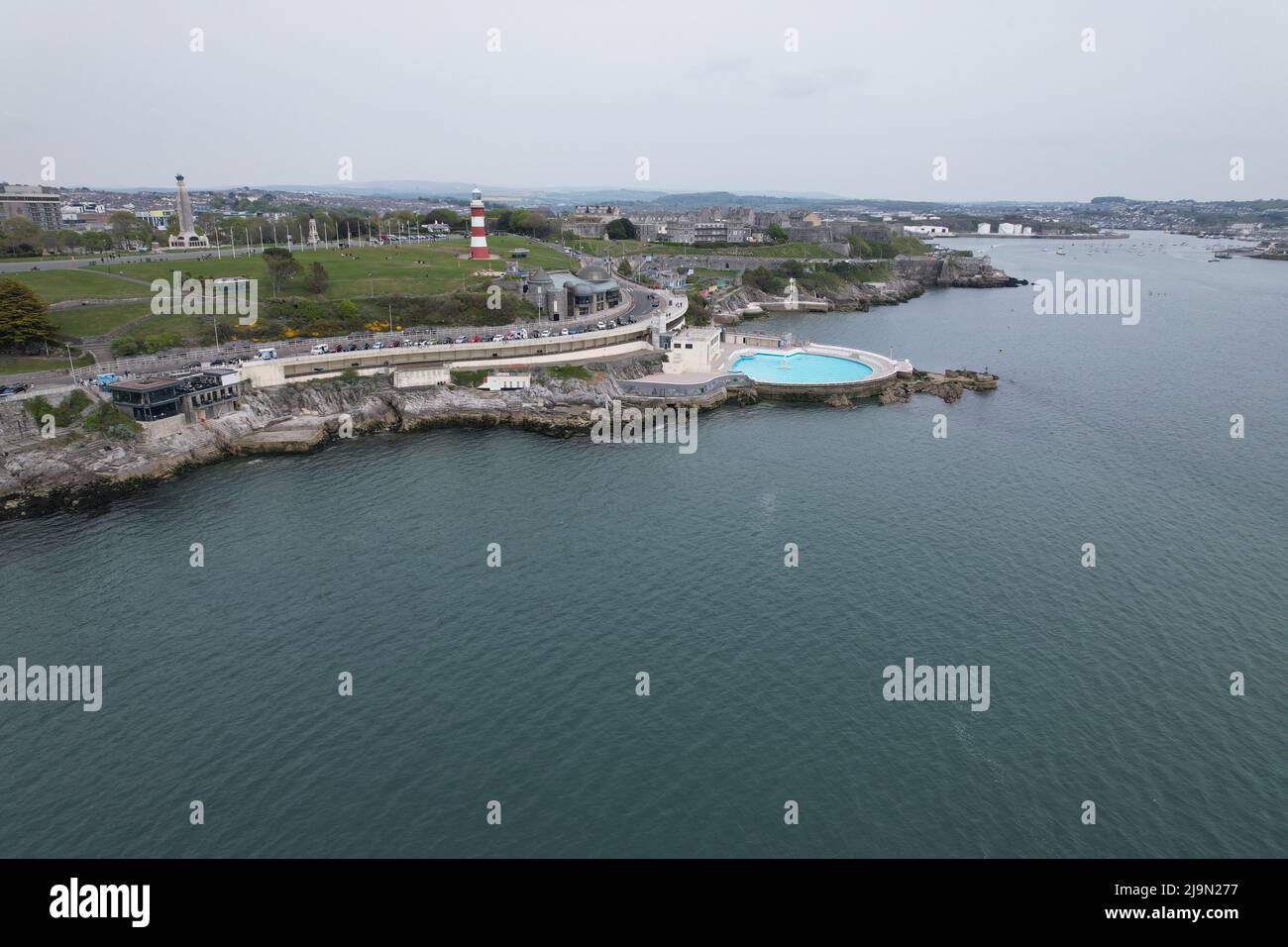 Plymouth Devon UK Drohne Luftaufnahme Stockfoto