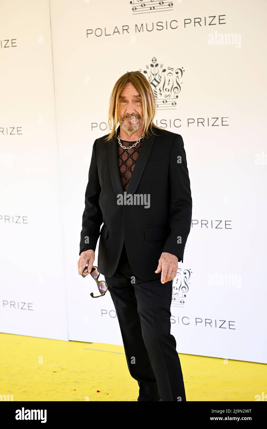 Iggy Pop, der diesjährige Polar Music Prize-Preisträger, kommt am 24. Mai 2022 zur Verleihung des Polar Music Prize Awards im Grand Hotel in Stockholm. Foto: Jessica Gow / TT / kod 10070 Stockfoto