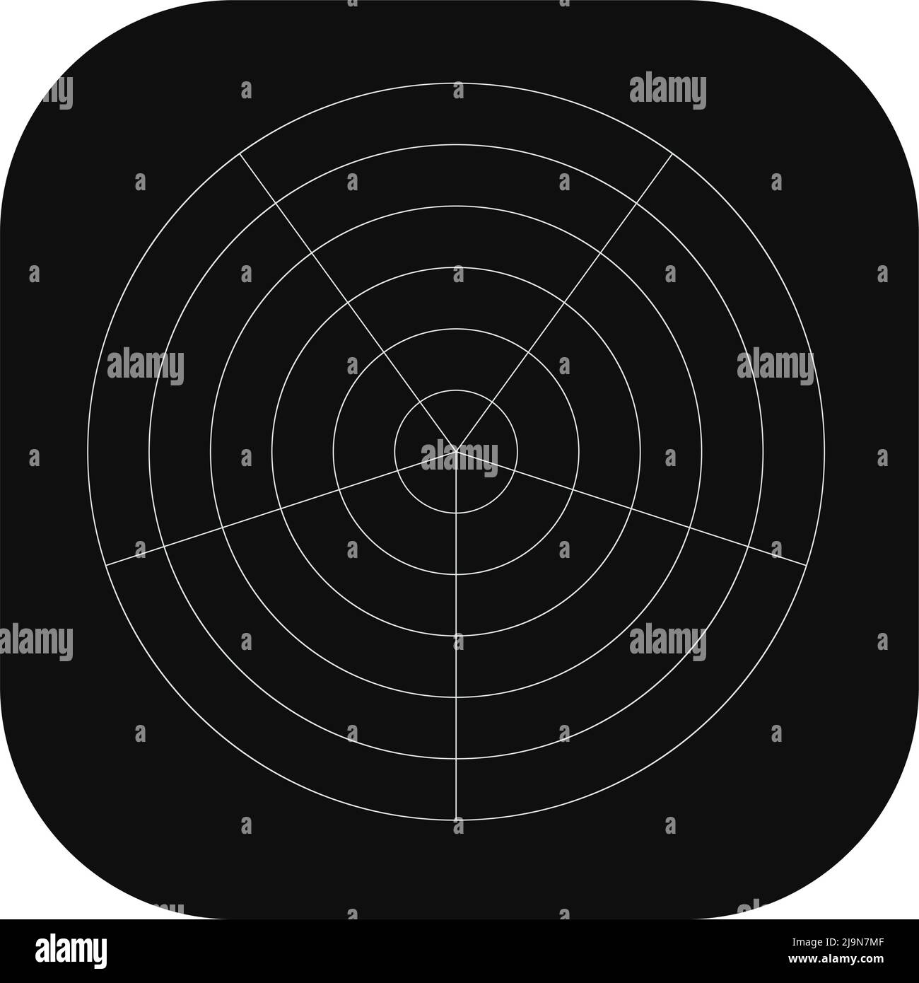 Polares, kreisförmiges Gitter, Netz. Kreisdiagramm, Diagrammelement. Stock Vektorgrafik, Clip-Art Grafiken Stock Vektor