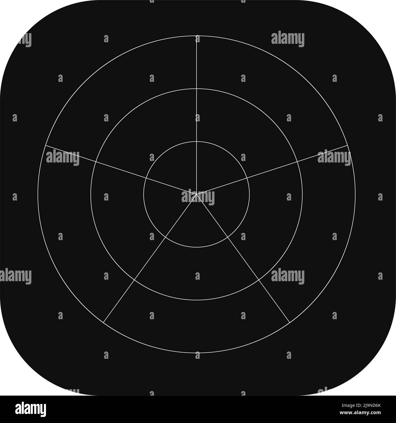 Polares, kreisförmiges Gitter, Netz. Kreisdiagramm, Diagrammelement. Stock Vektorgrafik, Clip-Art Grafiken Stock Vektor