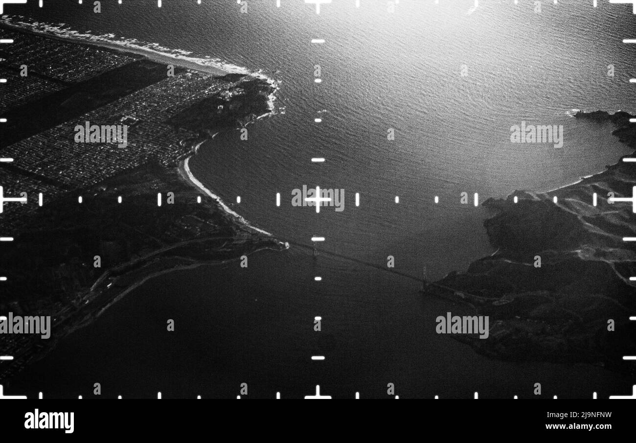 Ein Luftbild eines Spionagesatelliten Stockfoto